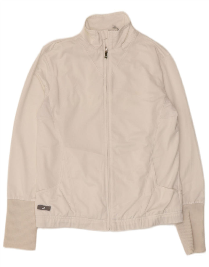 Adidas - Chaqueta de chándal para mujer, talla 40, poliéster blanco grande
