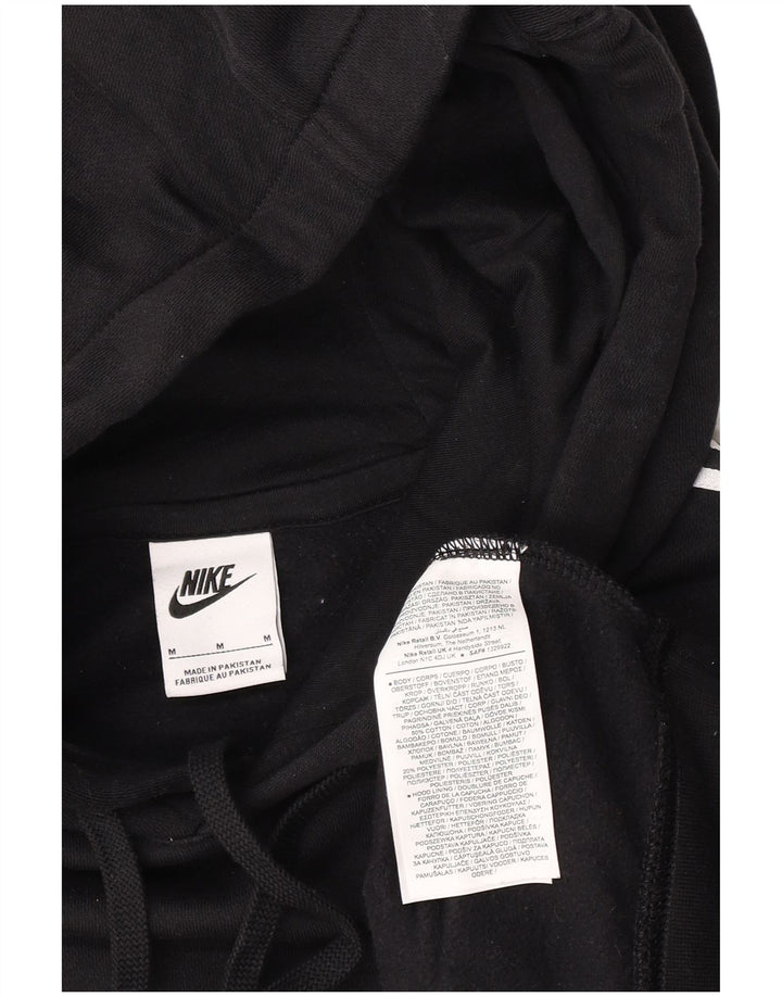 Nike Sudadera con capucha gráfica para hombre, jersey de algodón negro mediano
