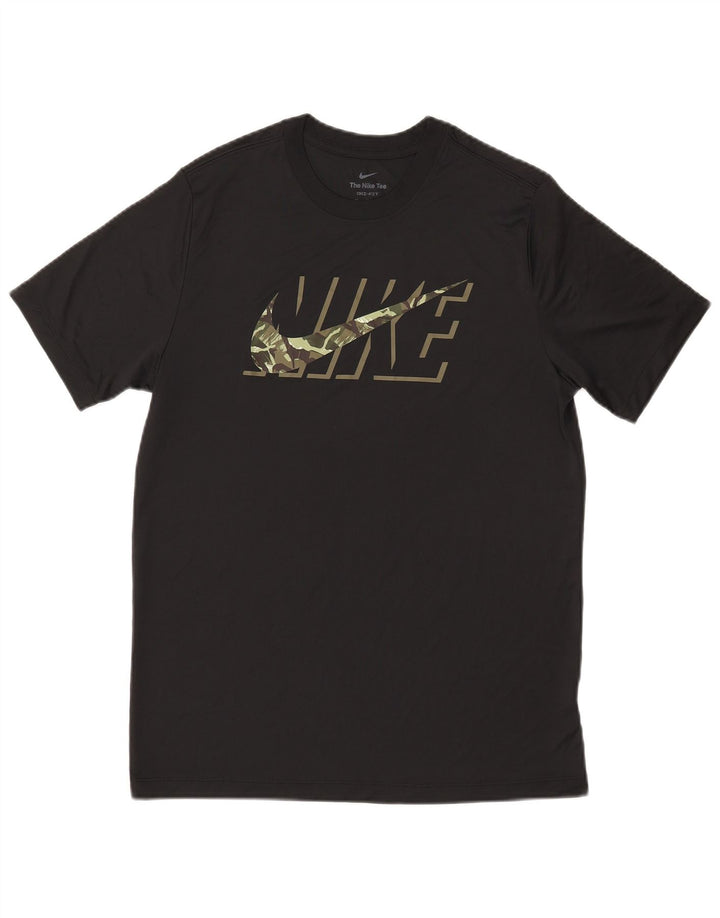 Nike Dri Fit Graphic Camiseta para hombre, talla mediana, color negro
