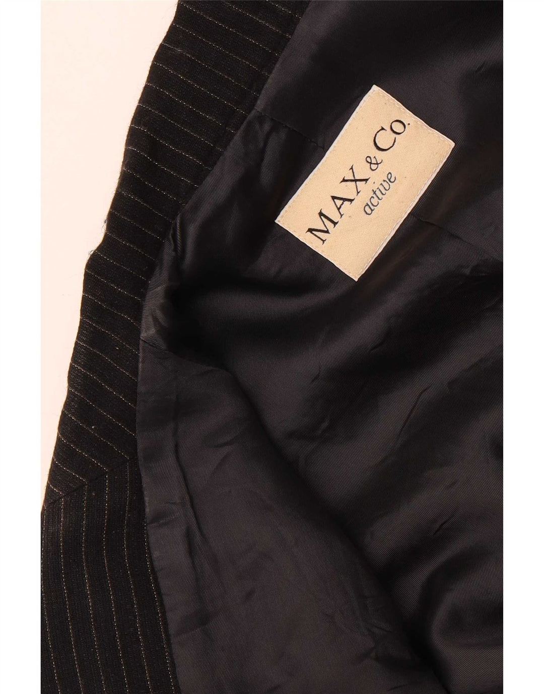 Max&Co. Chaqueta tipo blazer de 3 botones para mujer UK 40 Mediana Rayas negras
