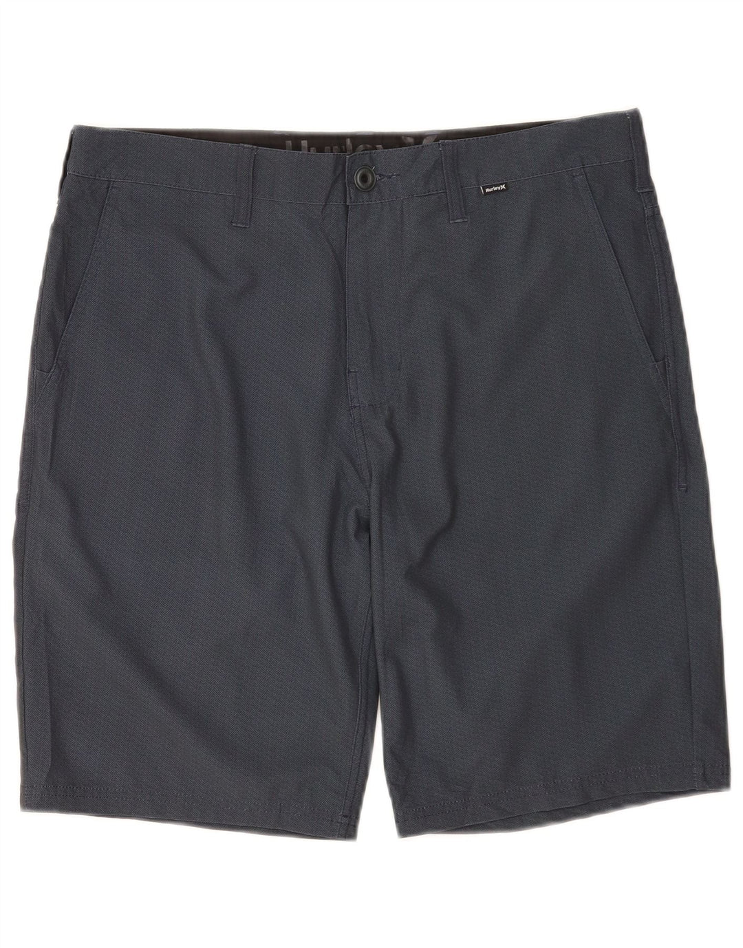 Hurley Pantalones cortos chinos para hombre W32 Poliéster azul marino mediano