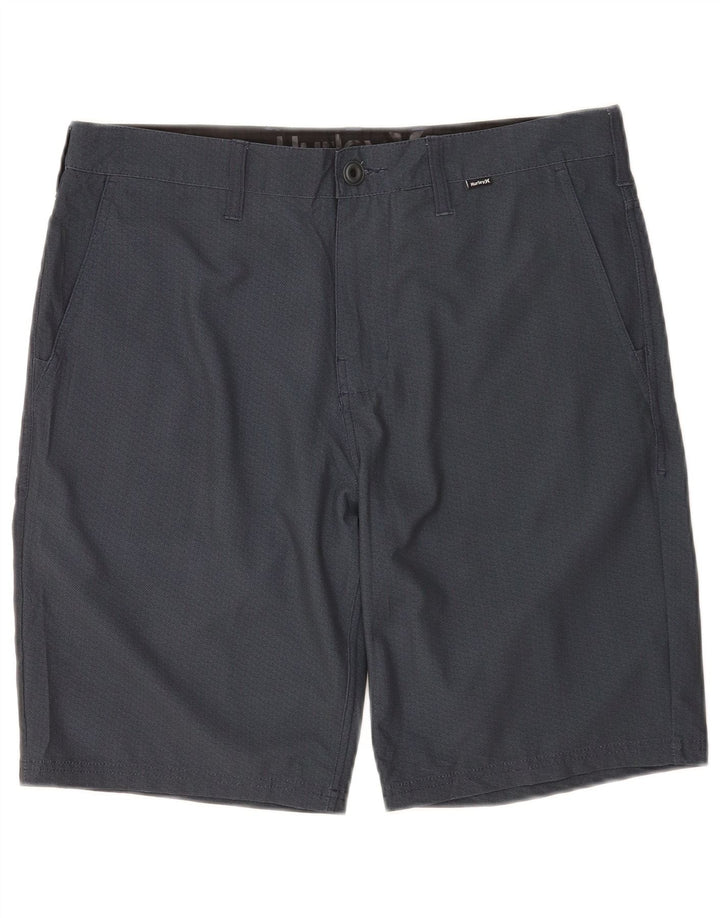 Hurley Pantalones cortos chinos para hombre W32 Poliéster azul marino mediano
