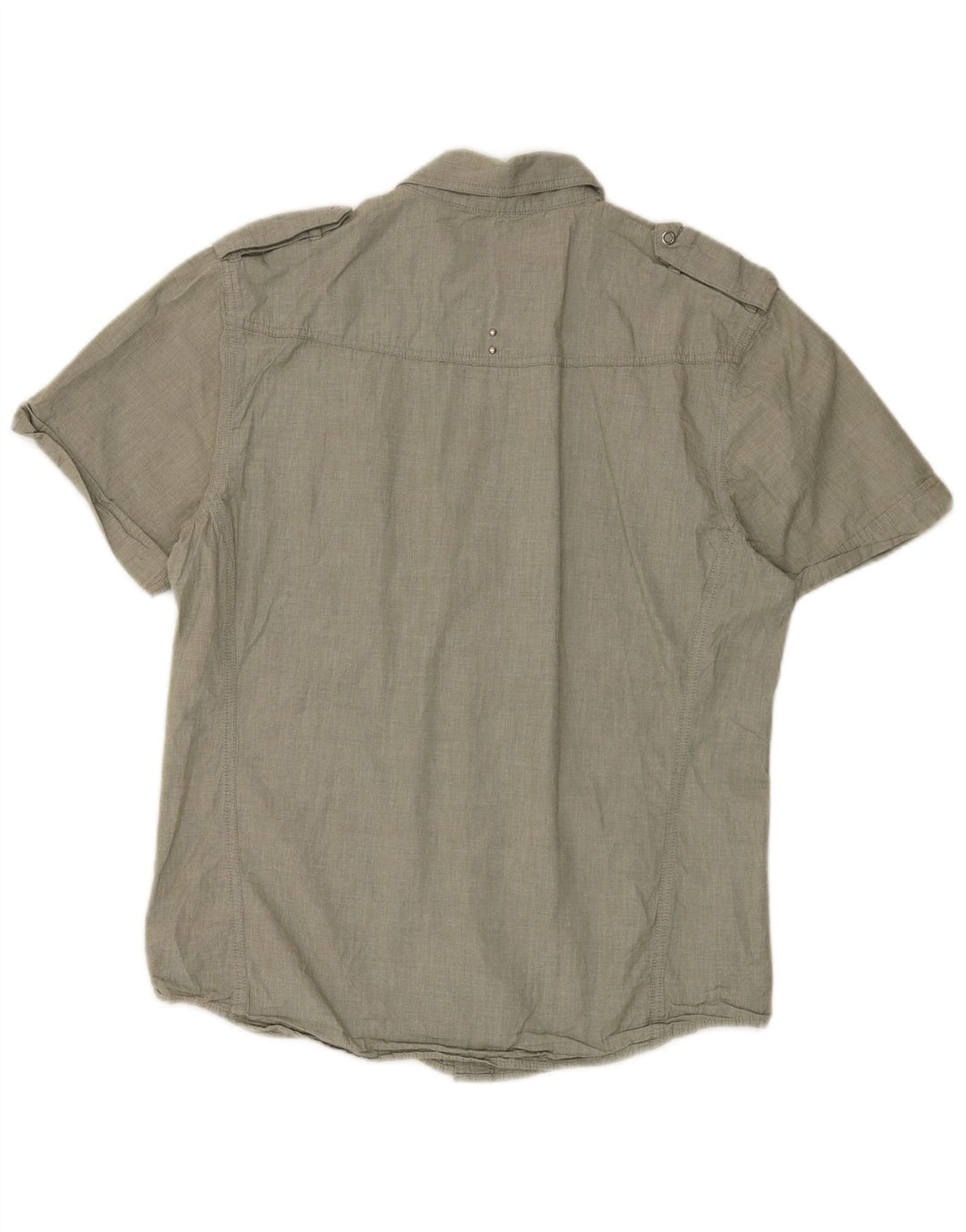 Wrangler Camisa De Manga Corta Para Hombre Algodón Verde Grande