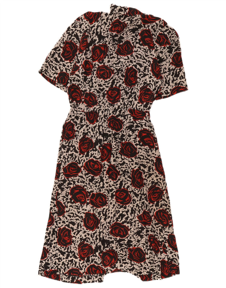 Vestido evasé vintage para mujer IT 44 Acetato floral multicolor mediano