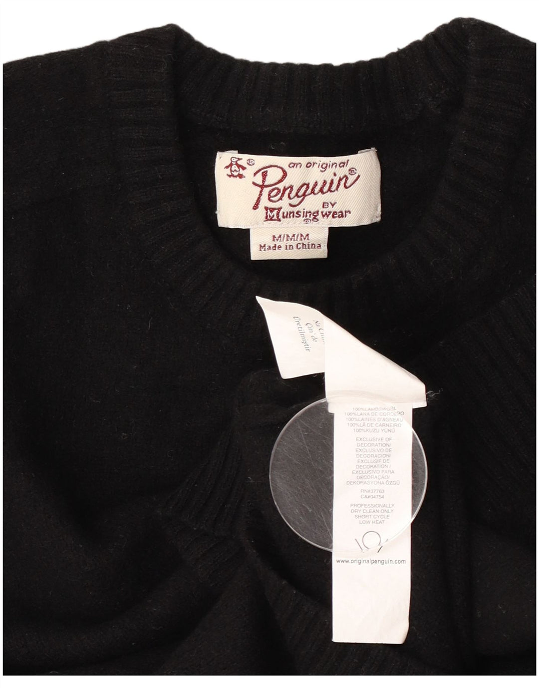 Penguin Bolero Jumper para Mujer UK 12 Medium Black Lambswool