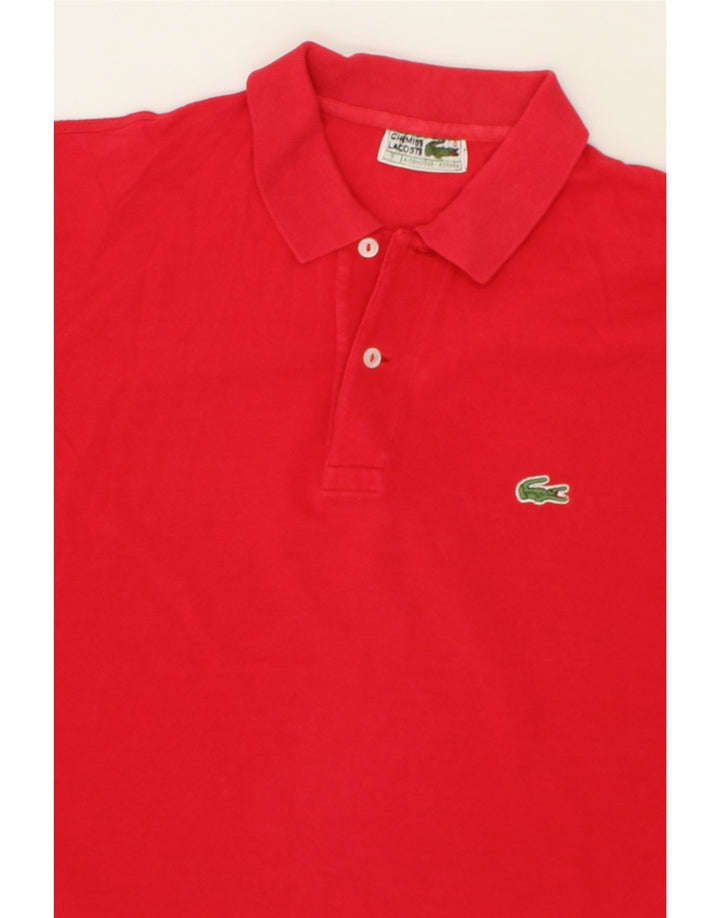 LACOSTE Mens Polo Shirt Small Red Cotton Vintage Lacoste and Second-Hand Lacoste from Messina Hembry 
