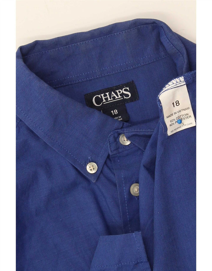 Camisa Chaps Niño 15-16 Años Azul Marino Algodón