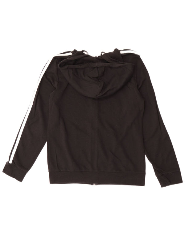 Adidas Sudadera con capucha y cremallera para mujer UK 8/10 Small Black Cotton