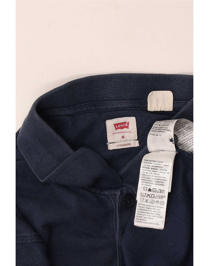 Levi's Polo estándar para hombre de algodón azul marino mediano