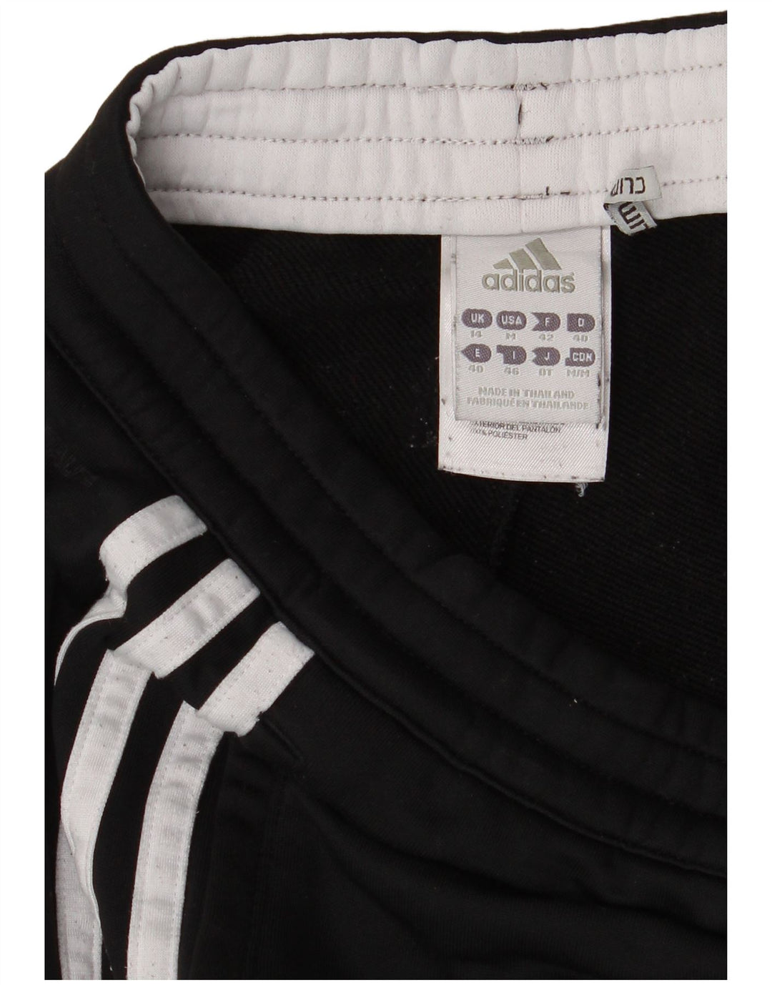 Adidas Mujer Climalite Chándal Pantalones UK 14 Mediano Negro Poliéster