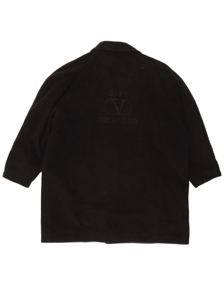 Abrigo Valentino Mujer IT 46 Grande Lana Negra
