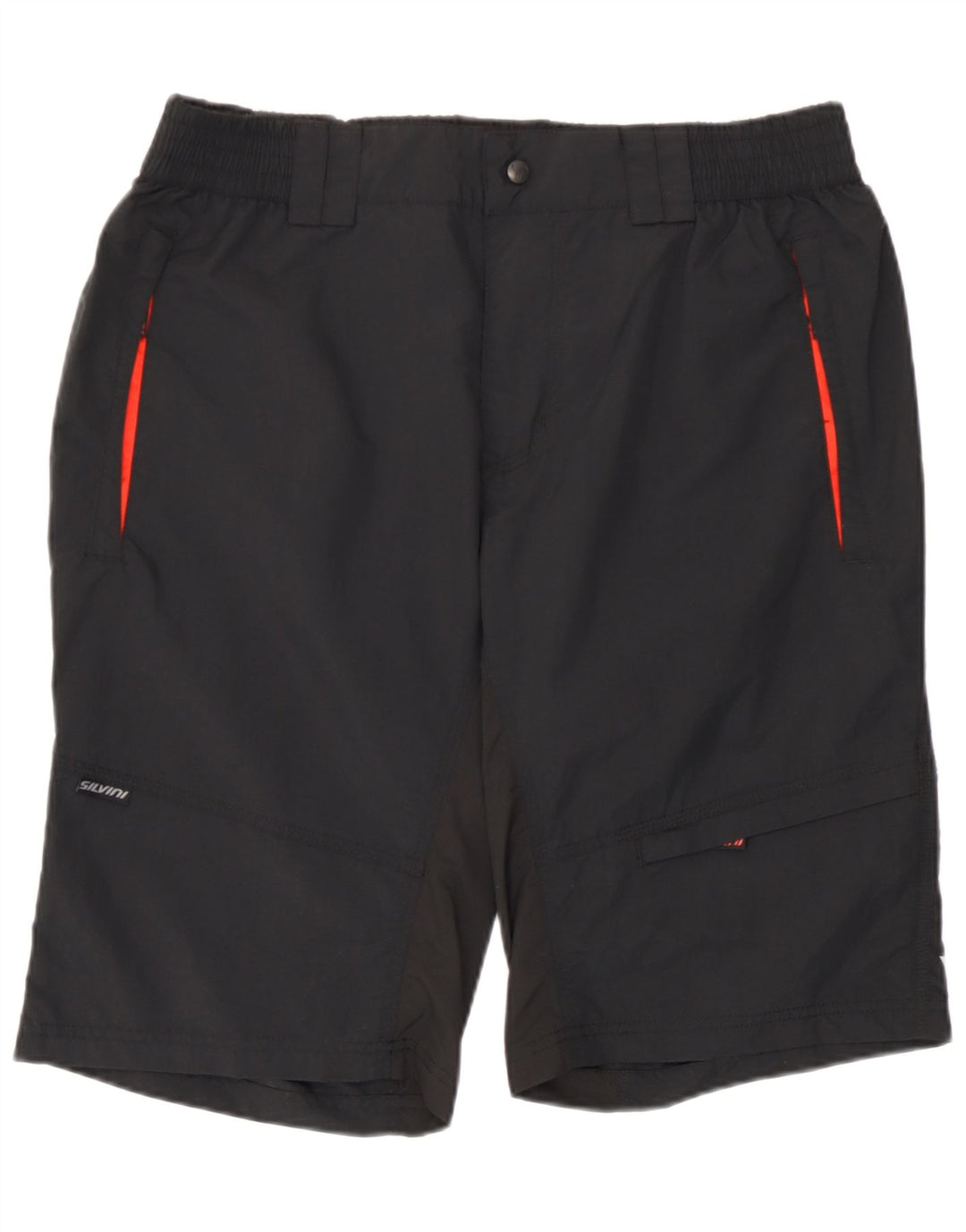 Silvini Pantalones Cortos Para Hombre Grande W34 Poliéster Negro