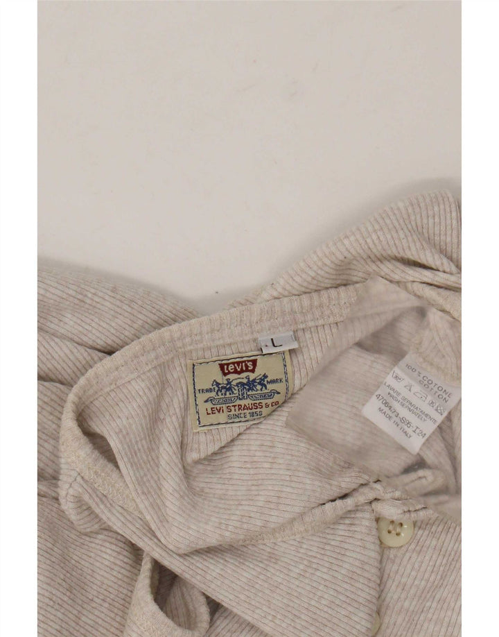 Levi's Top sin mangas para mujer Reino Unido 44 Algodón moteado beige grande