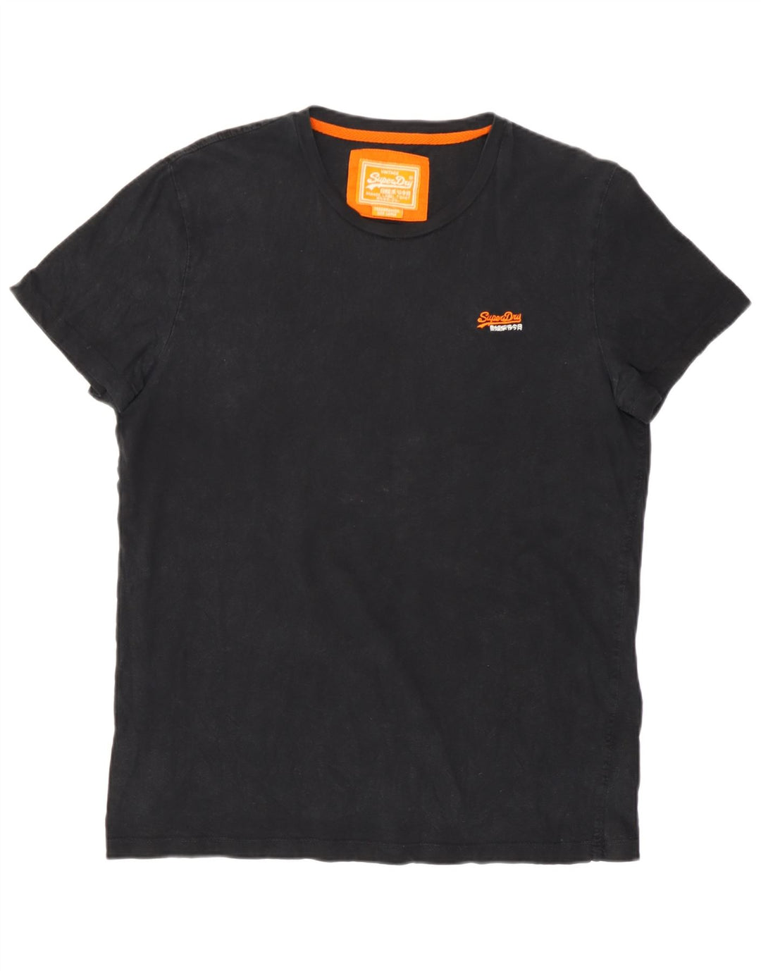 Superdry Camiseta para hombre Top grande de algodón negro
