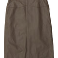 VINTAGE Falda de cuero para mujer IT 42 Mediana W28 Gris