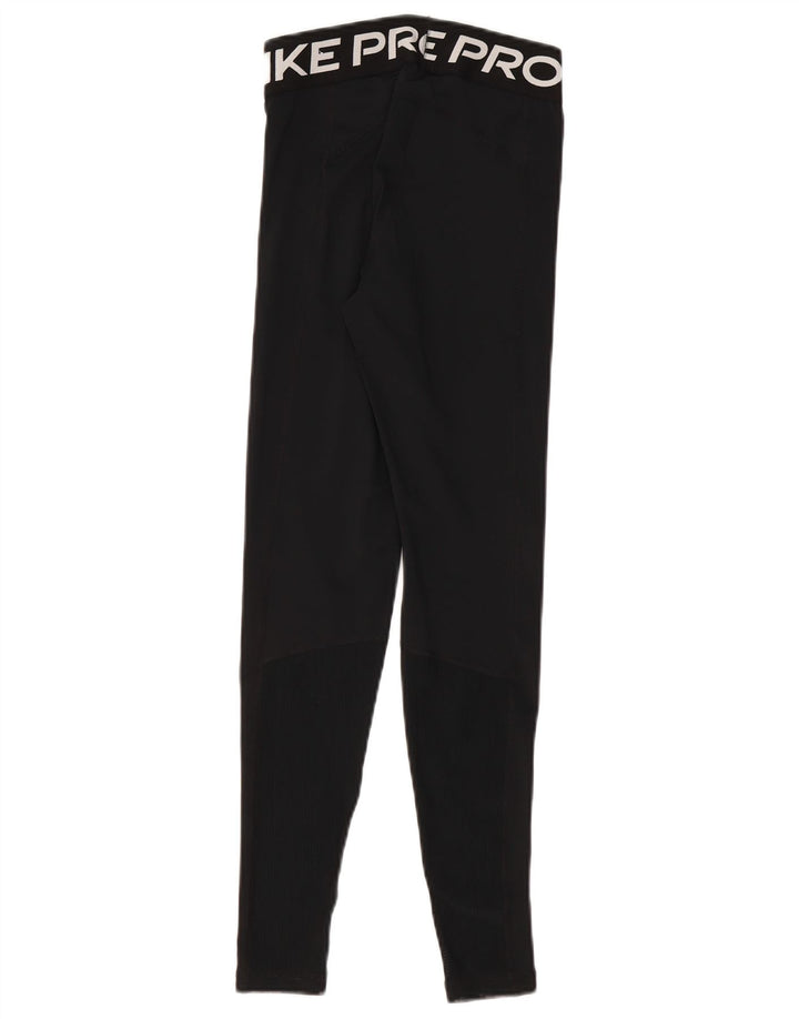 NIKE Leggings gráficos Dri Fit para mujer UK 4 XS Poliéster negro