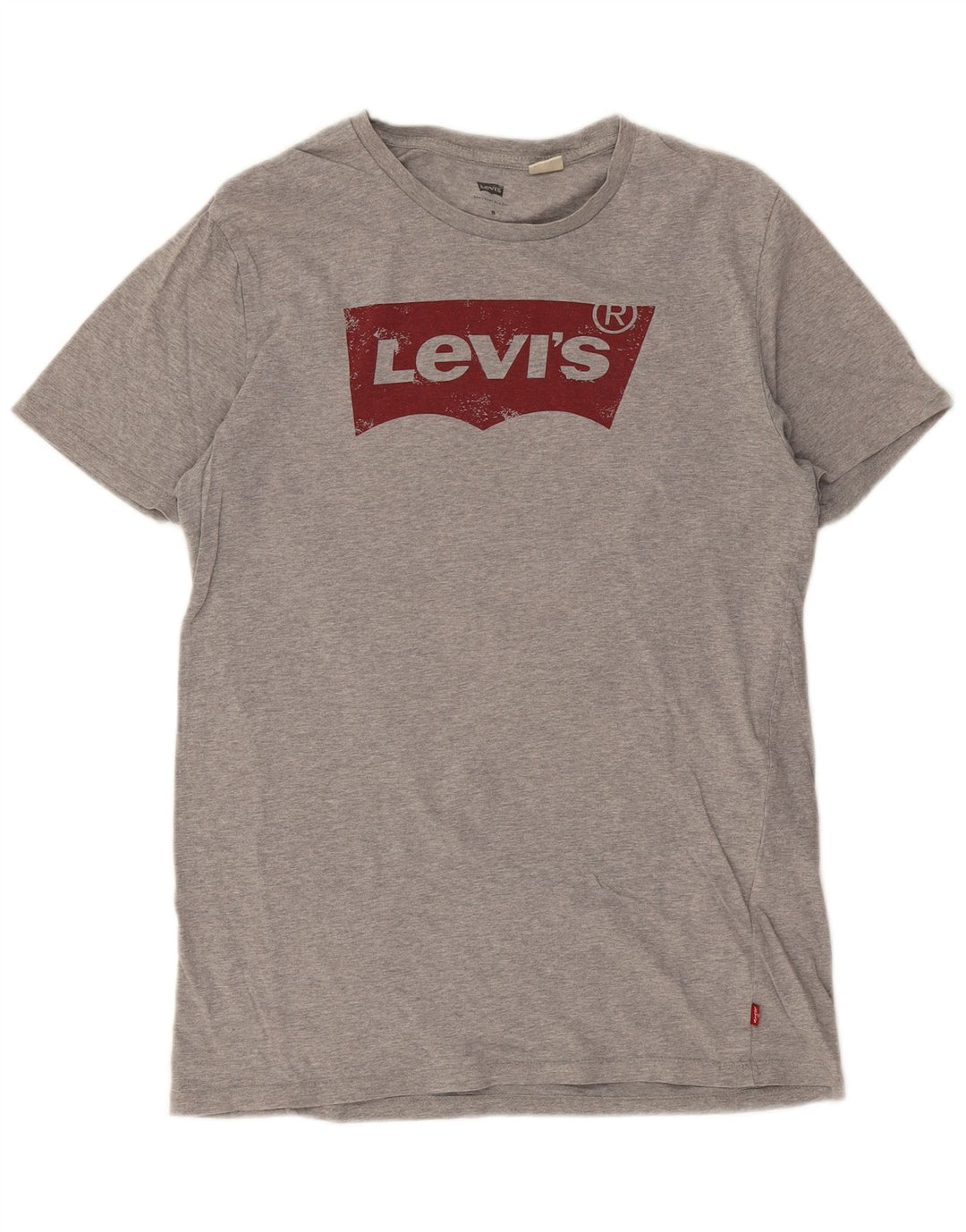 LEVI'S Camiseta gráfica para hombre Top de algodón moteado gris medio