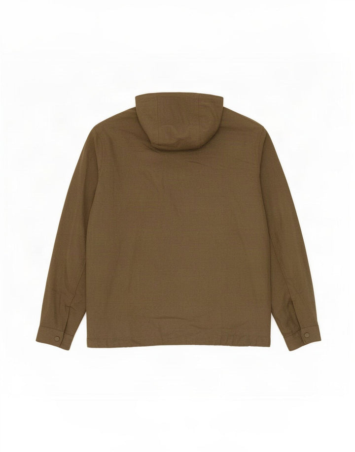 Zara Mens Chaqueta Bomber Con Capucha UK 36 Small Caqui