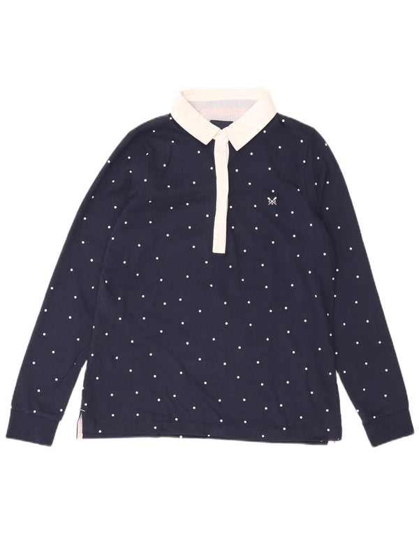 Crew Clothing Polo de rugby para mujer UK 40 Large Azul marino manchado