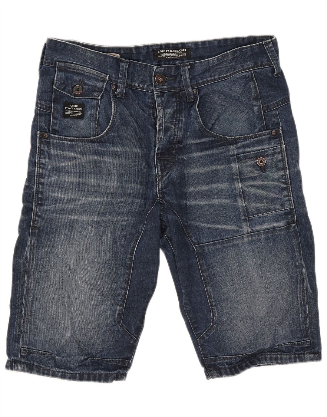 Jack & Jones Hombre Shorts Vaqueros W32 Azul Medio