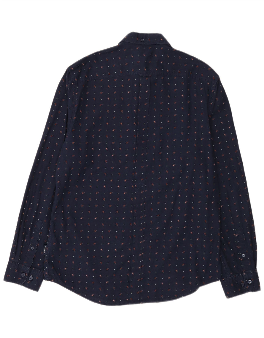 Camisa Ben Sherman para hombre grande de algodón con lunares azul marino