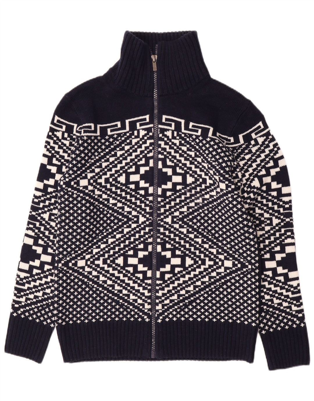 Alcott Suéter tipo cárdigan para hombre grande Azul marino Fair Isle Acrílico