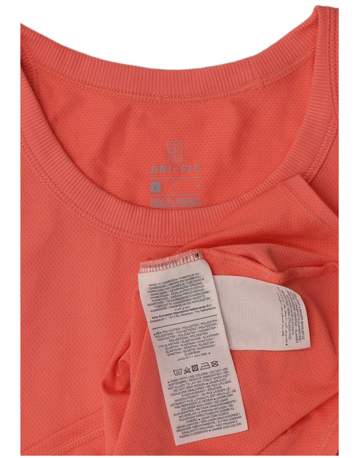 Nike - Camiseta sin mangas Dri Fit para mujer, talla 40, poliéster rosa grande