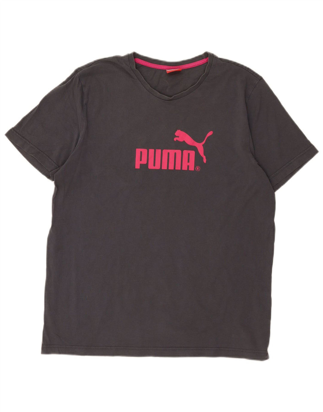 Puma - Camiseta gráfica para hombre, talla grande, algodón gris