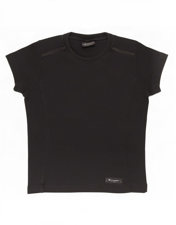 Champion Camiseta para mujer Top UK 44 Medium Black Cotton