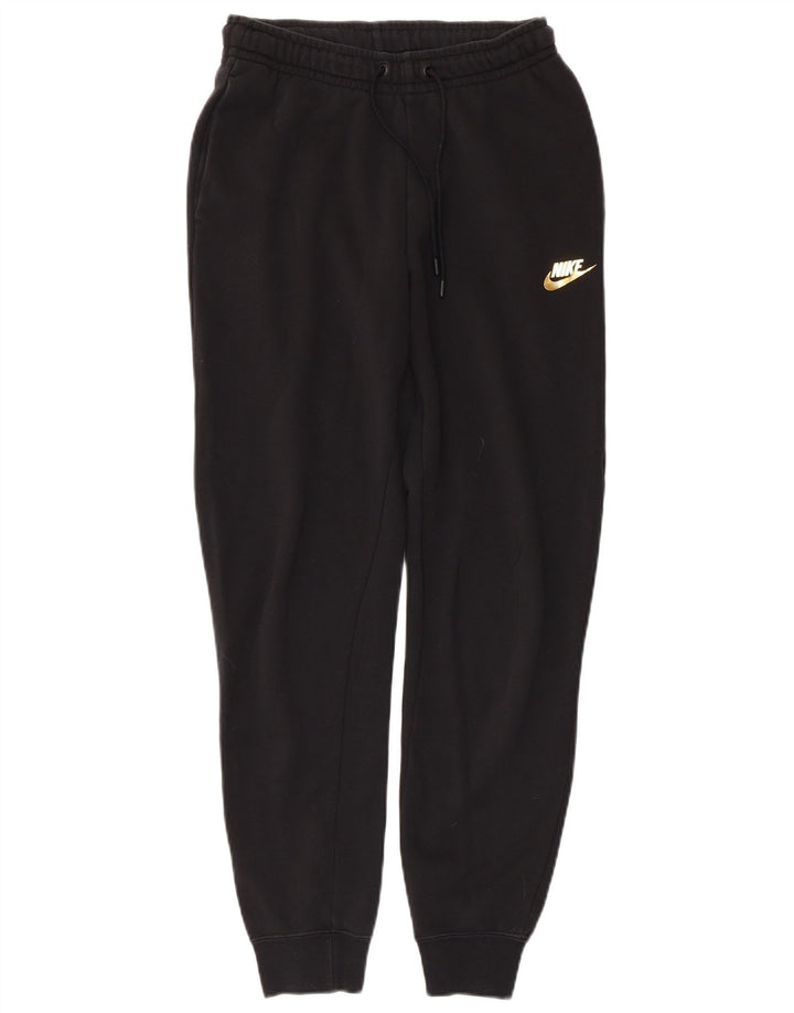NIKE Mujer Chándal Pantalones Joggers UK 6 XS Negro Algodón