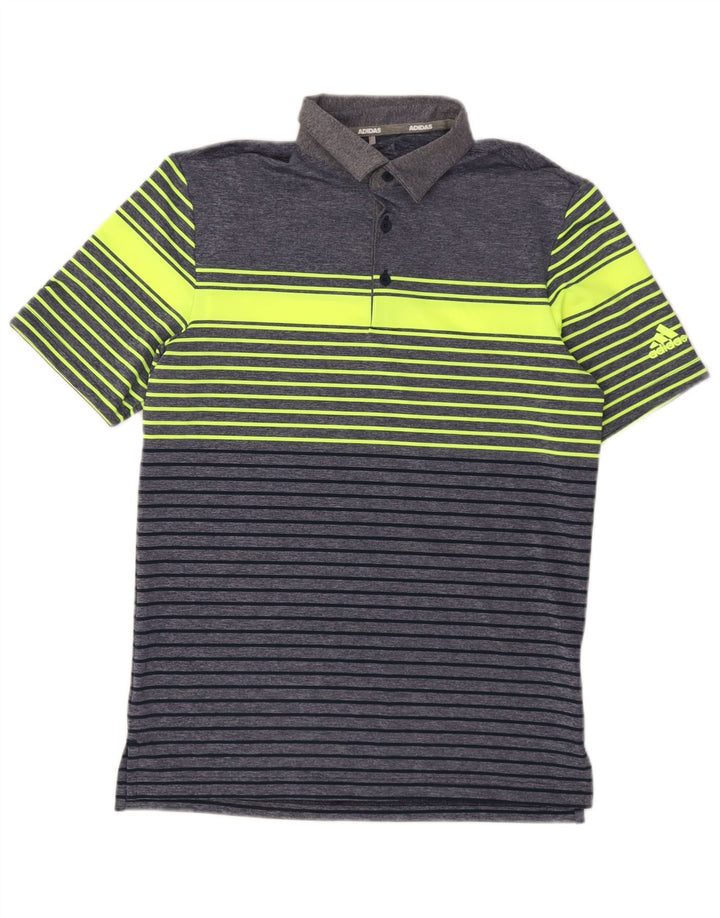 Polo Adidas Hombre XS Poliéster Rayas Azul Marino