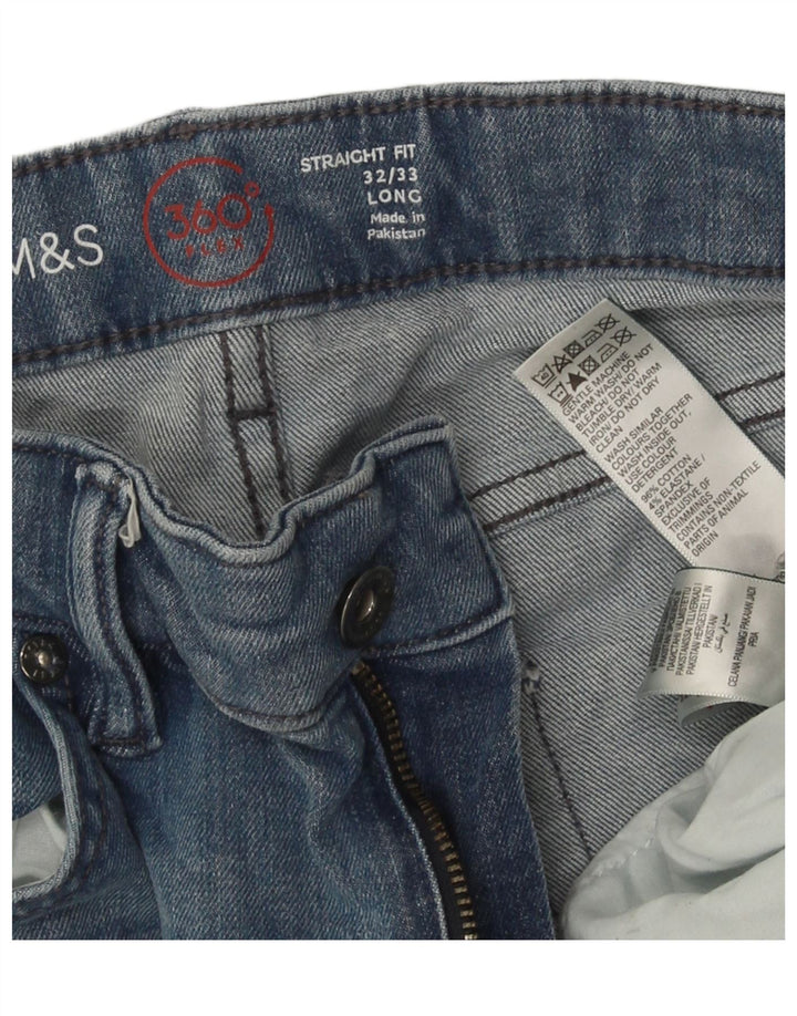 Marks & Spencer Vaqueros rectos para hombre W32 L33 Algodón azul