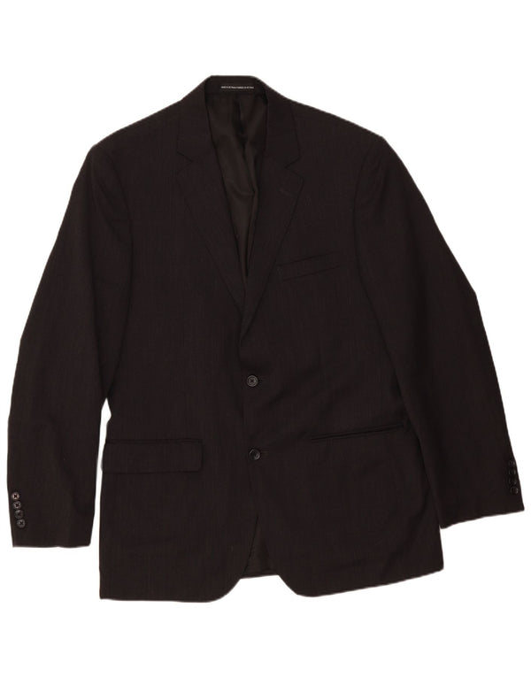 Tommy Hilfiger Chaqueta tipo blazer de 2 botones para hombre UK 40 Large Grey Wool Classic