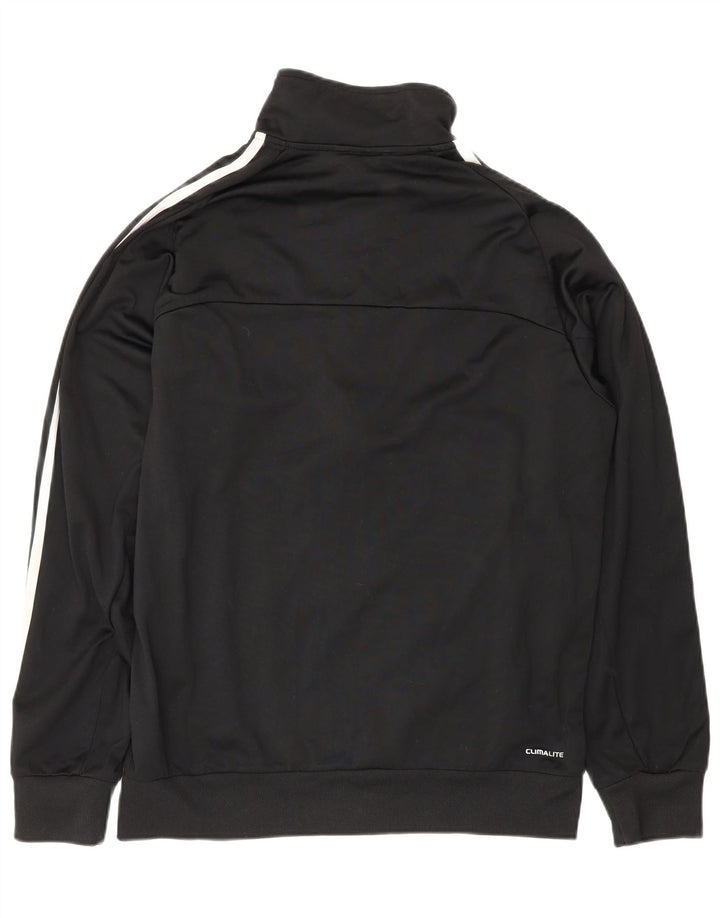 Adidas - Chaqueta de chándal para hombre, talla 40/42, poliéster negro mediano
