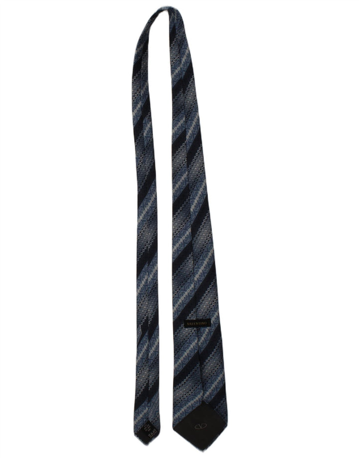 Corbata Valentino para hombre Talla única Diseñador de seda a rayas azules