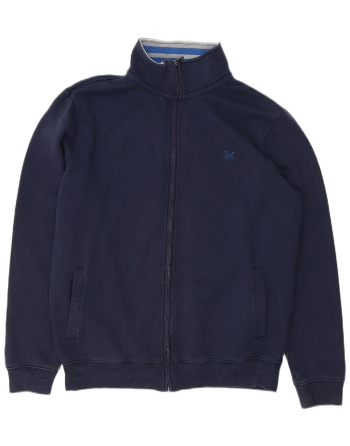 Crew Clothing Chándal para hombre Chaqueta superior Algodón azul marino mediano
