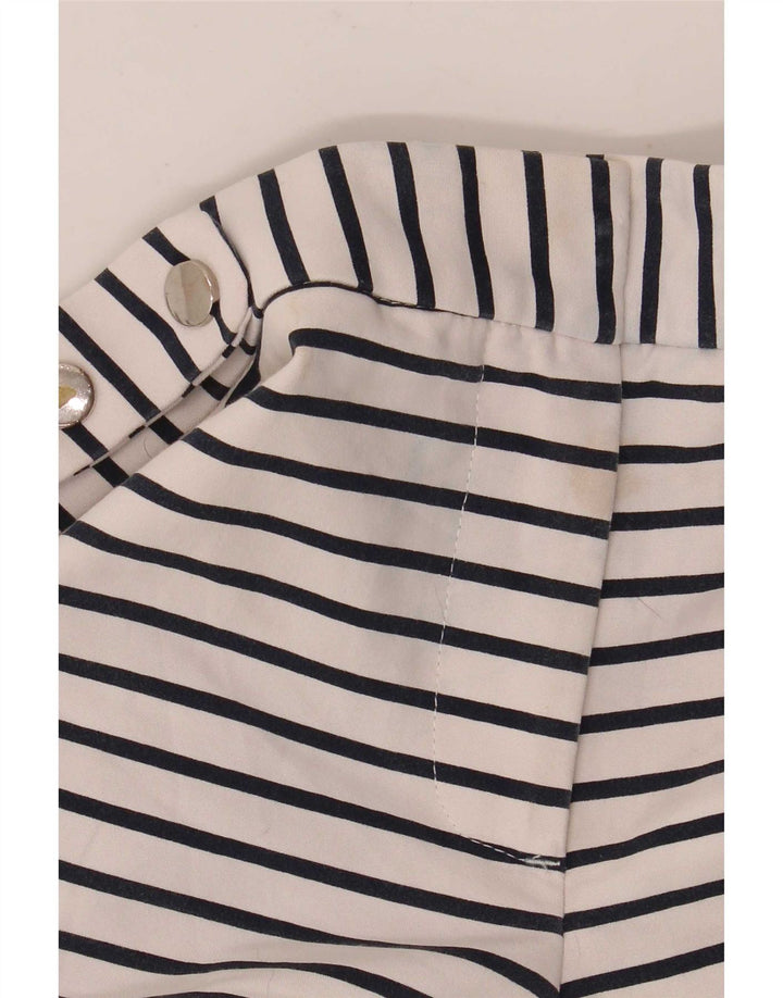 Zara Mujer Regular Casual Shorts XS W28 Blanco Rayas