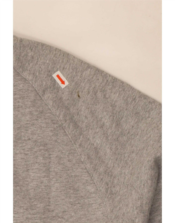 Adidas Hombre Sudadera Jumper Grande Gris Moteado Algodón