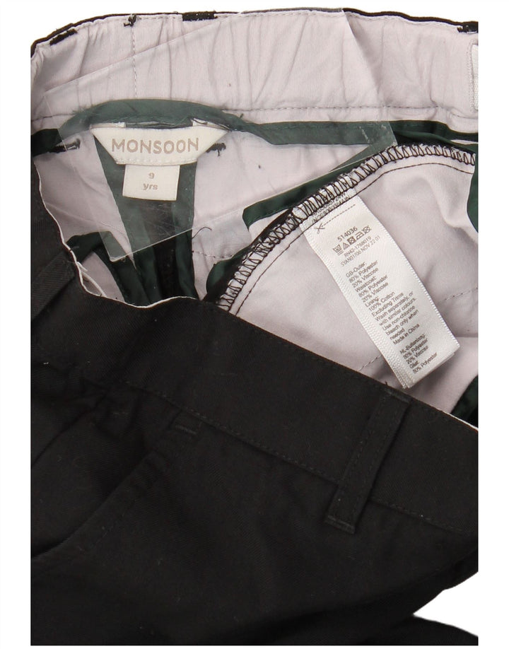 Monsoon Pantalón chino recto para niño 8-9 años W23 L22 Poliéster negro