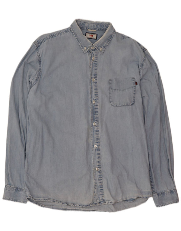 Carrera Camisa Vaquera Hombre XL Algodón Azul