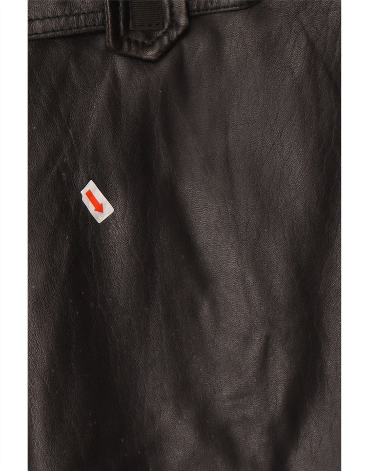 CONBIPEL Womens Leather Coat IT 48 XL Black Leather Vintage Conbipel and Second-Hand Conbipel from Messina Hembry 