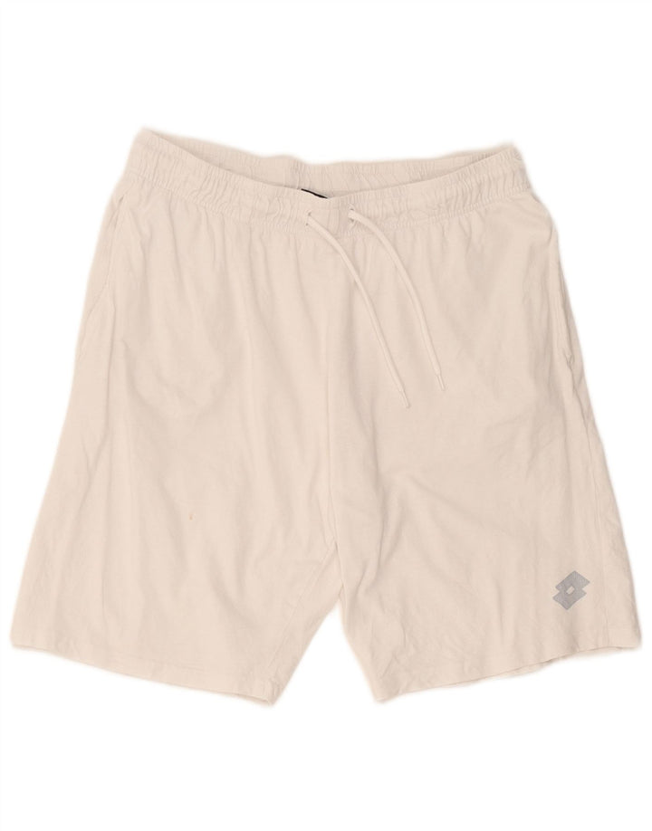 Lotto Shorts deportivos para hombre Large White Cotton