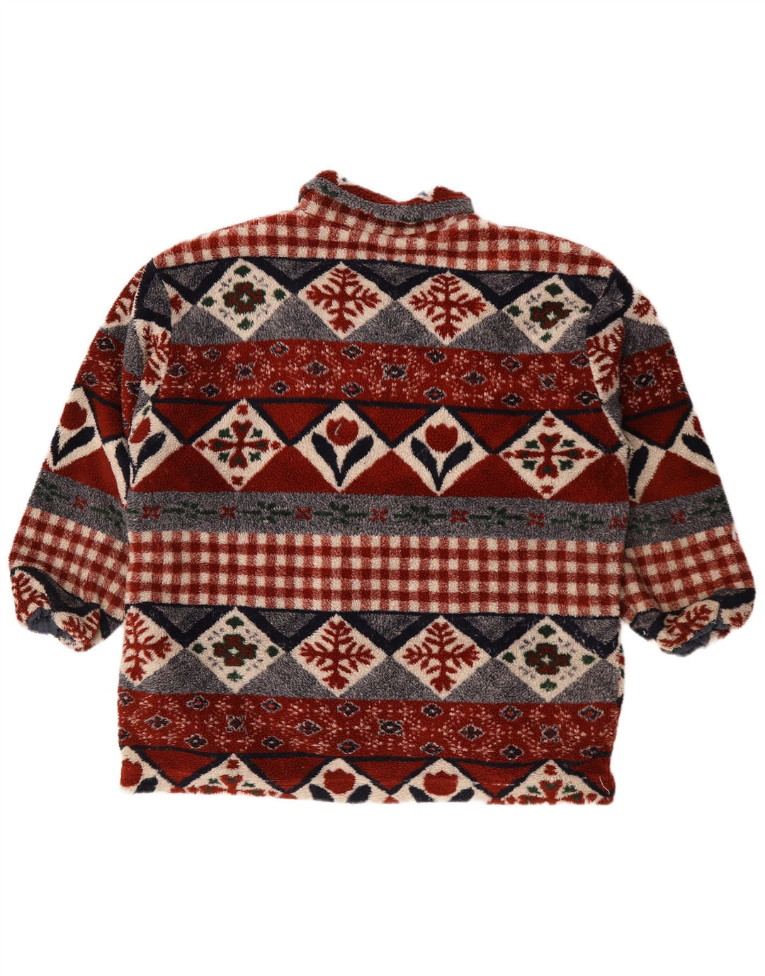 Vintage hombres chaqueta de lana Reino Unido 44 2XL multicolor geométrico