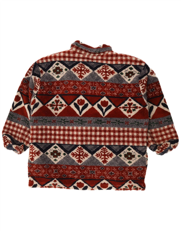 Vintage hombres chaqueta de lana Reino Unido 44 2XL multicolor geométrico