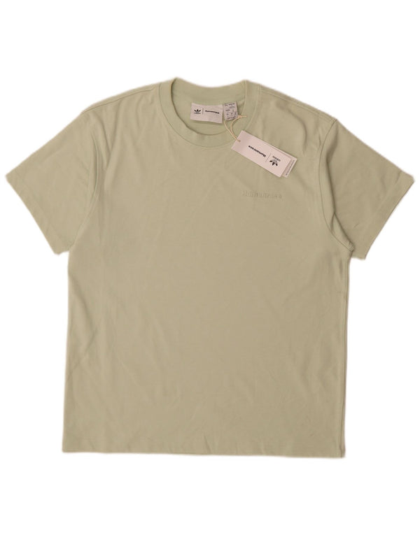 Adidas Hombre Humanrace Camiseta Top Pequeño Algodón Verde