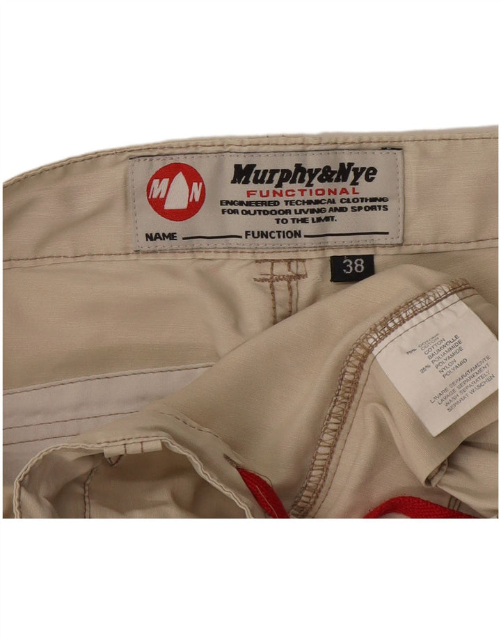 Murphy & Nye Pantalones cortos cargo para hombre W38 XL Algodón beige