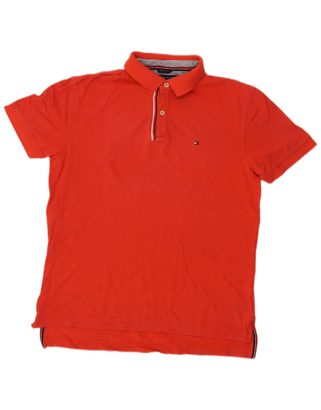 Tommy Hilfiger Polo de corte clásico para hombre de algodón rojo medio