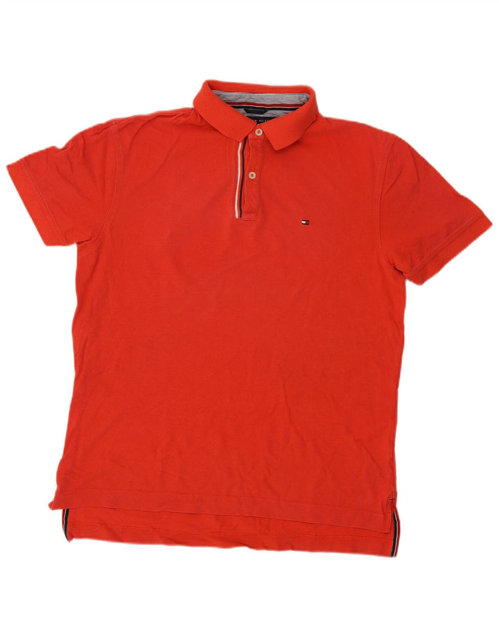 Tommy Hilfiger Polo de corte clásico para hombre de algodón rojo medio