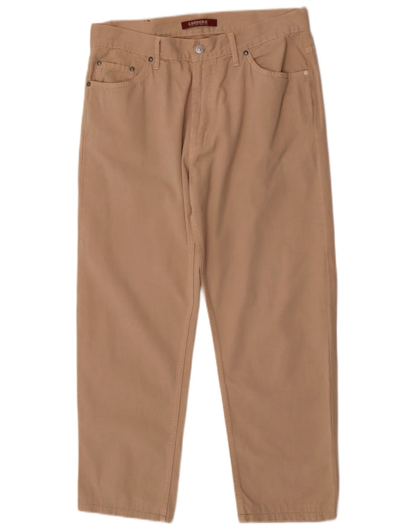Carrera Pantalones casuales cónicos para hombre W36 L26 Algodón beige