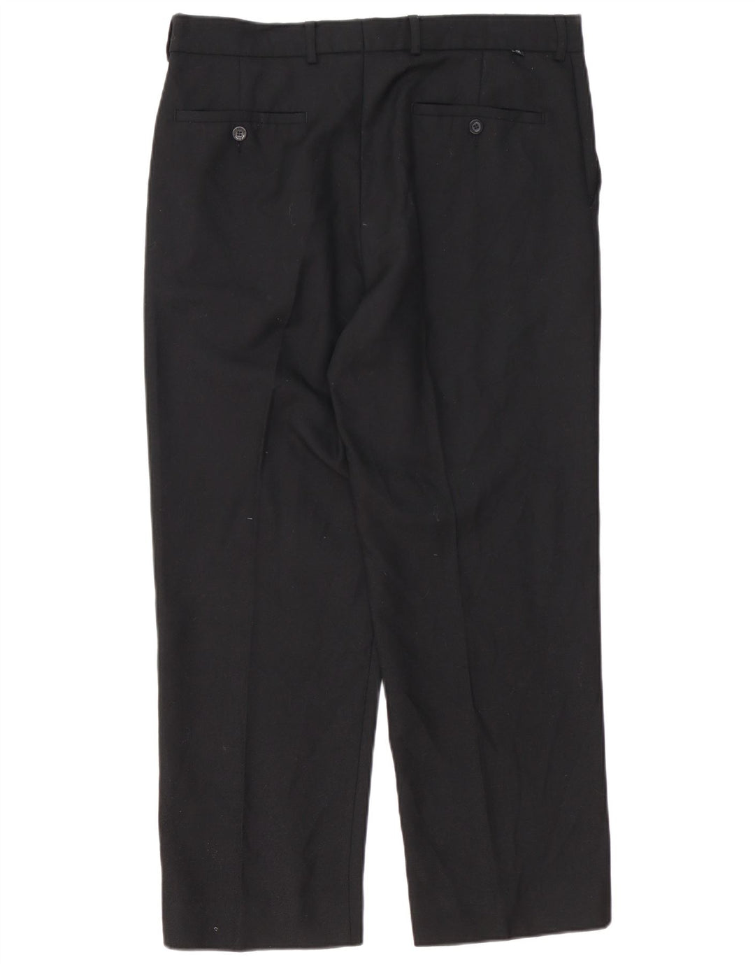 Farah Pantalón de traje recto para hombre W36 L29 Poliéster negro